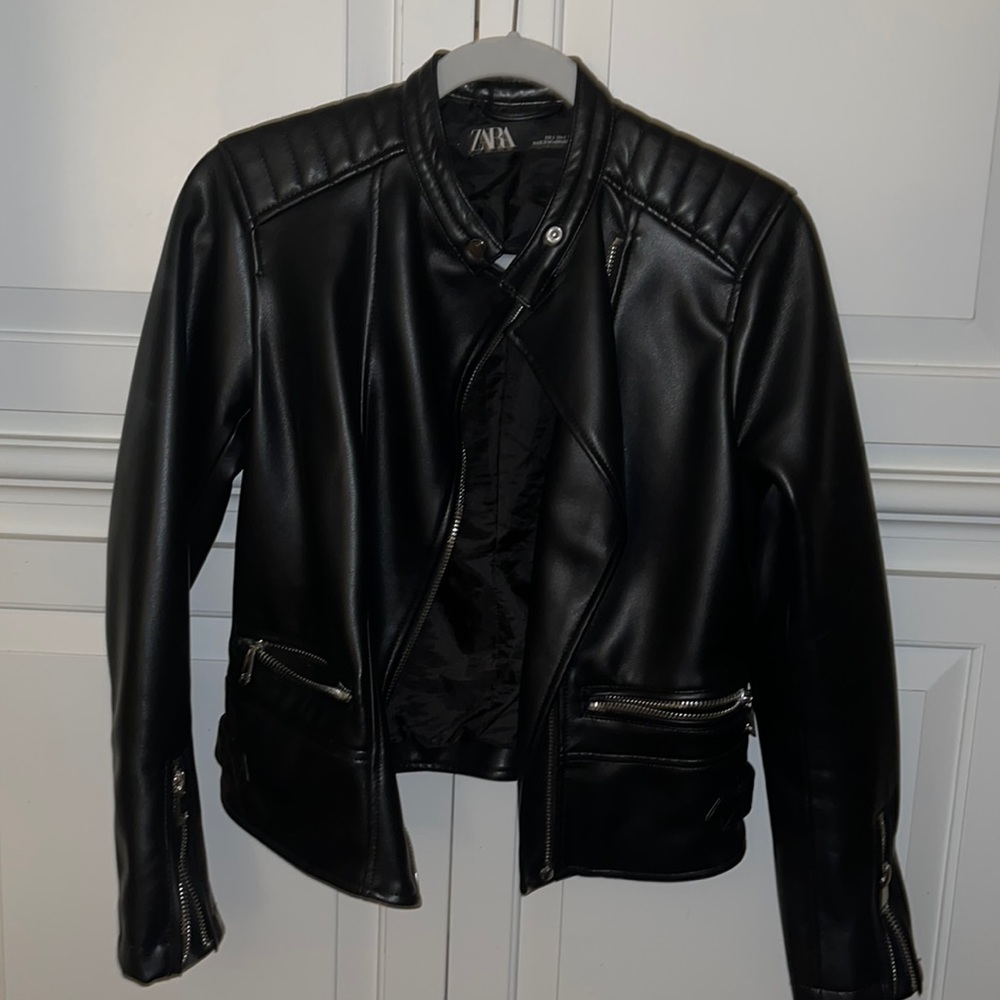 Zara faux leather jacket